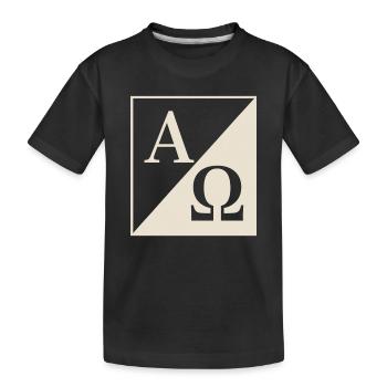 Symbole chrétien Alpha et Omega Foi - T-shirt bio Premium Enfant - noir - Devant