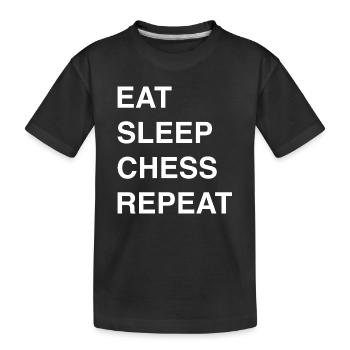 Schach Idee und Chess Sprüche - Kinder Premium Bio T-Shirt - Schwarz - Vorne