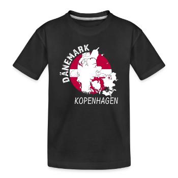 Kopenhagen - Kinder Premium Bio T-Shirt - Schwarz - Vorne