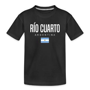 Río Cuarto Argentinien Argentinier - Kinder Premium Bio T-Shirt - Schwarz - Vorne