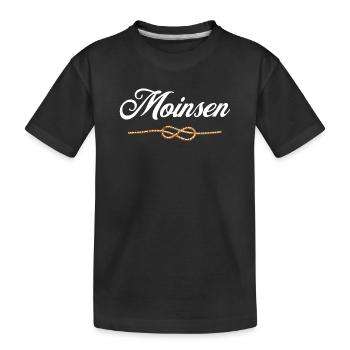 "Moinsen" - Tau-Edition - Kinder Premium Bio T-Shirt - Schwarz - Vorne