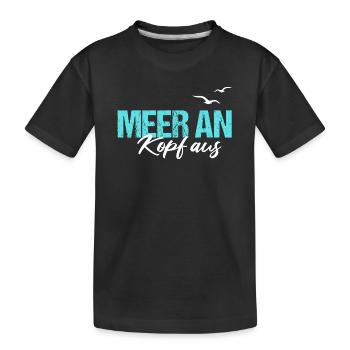Meer An Kopf Aus Nordsee Hamburg Norddeutsch Küste - Kinder Premium Bio T-Shirt - Schwarz - Vorne