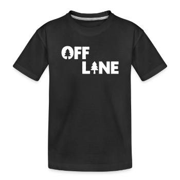 Hors ligne – Motif de dicton Nature, Forêt et Plein Air - T-shirt bio Premium Enfant - noir - Devant