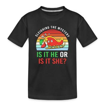 Futur papa, futurs pères, Noël - T-shirt bio Premium Enfant - noir - Devant