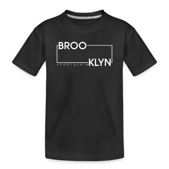 Stylish Brooklyn Sporttrend Design - Kids' Premium Organic T-Shirt - black - Front