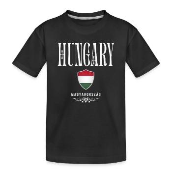 Originaire de Hongrie, né en Hongrie - T-shirt bio Premium Enfant - noir - Devant