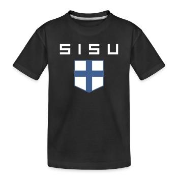 Sisu - Kinder Premium Bio T-Shirt - Schwarz - Vorne