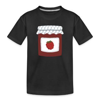 Illustration de pot de confiture de baies - T-shirt bio Premium Enfant - noir - Devant