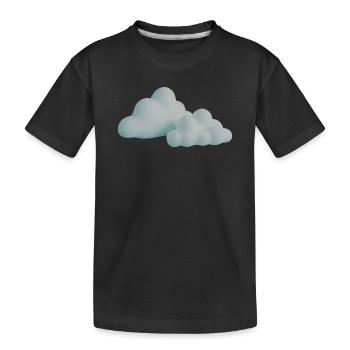 Cloud Design Sunset Colors - Kids' Premium Organic T-Shirt - black - Front