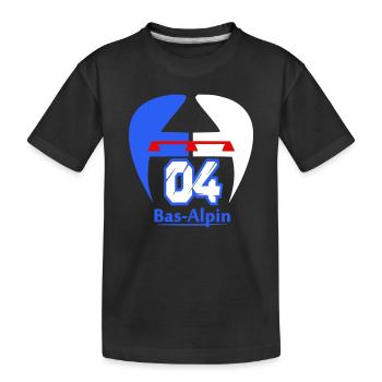 Bas-Alpine logo - Kids' Premium Organic T-Shirt - black - Front