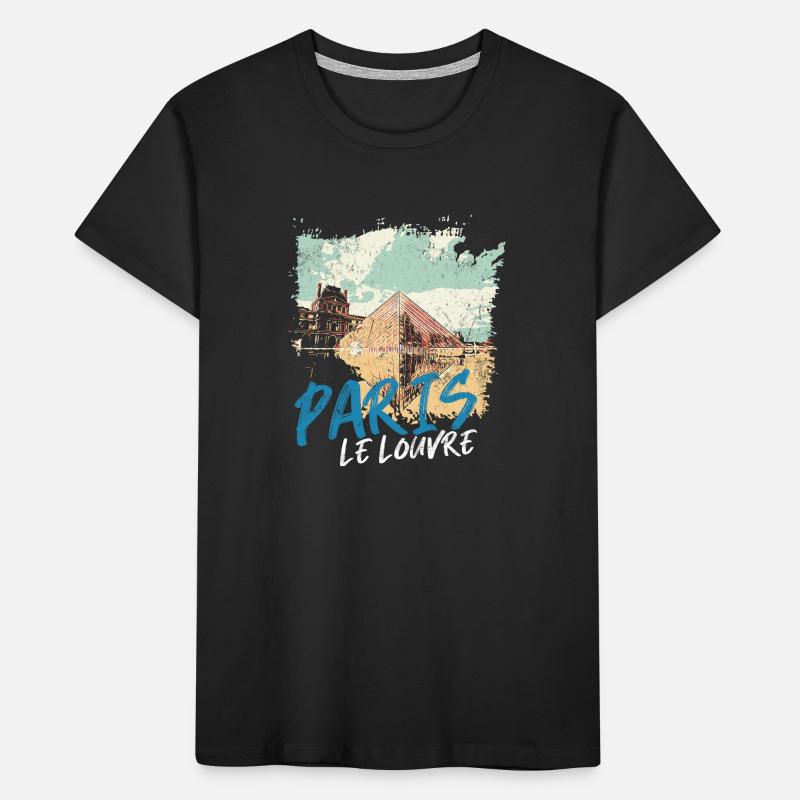 Pyramide du Louvre et Monuments de Paris T-shirt bio Premium Enfant
