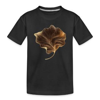 Feuille élégante - T-shirt bio Premium Enfant - noir - Devant