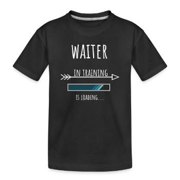 Serveur Cadeau Profession Formation Serveur - T-shirt bio Premium Enfant - noir - Devant