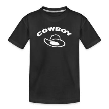 COWBOY - Kinder Premium Bio T-Shirt - Schwarz - Vorne