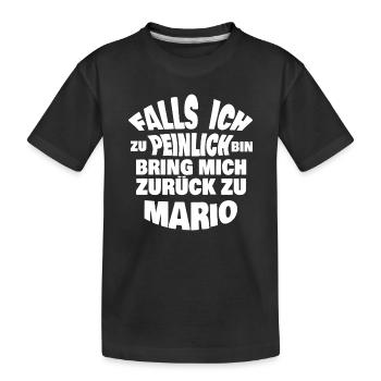 Drôle Mario citation design - T-shirt bio Premium Enfant - noir - Devant