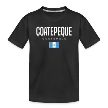 Coatepeque Guatemala Guatemalteken - Kids' Premium Organic T-Shirt - black - Front