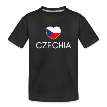 I love Czechia, heart Czechia - Kids' Premium Organic T-Shirt - black - Front