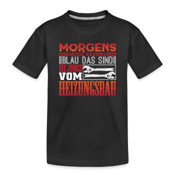 Heating Engineer Heating Construction Plumber Plumber - Kids' Premium Organic T-Shirt - black - Front