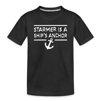 Starmer ist ein Cockney-Reim-Slang für den Schiffsanker - Kinder Premium Bio T-Shirt - Schwarz - Vorne