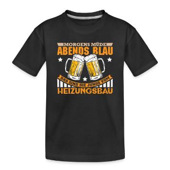 Heating Engineer Heating Construction Plumber Plumber - Kids' Premium Organic T-Shirt - black - Front