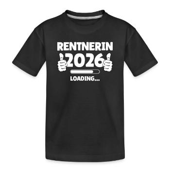 Retiree 2026 Conception de la barre de chargement - T-shirt bio Premium Enfant - noir - Devant