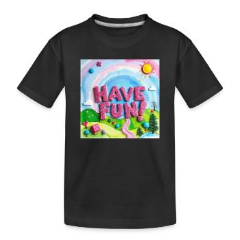 Forêt de bonbons joyeuse Amusez-vous bien ! -SMS - T-shirt bio Premium Enfant - noir - Devant