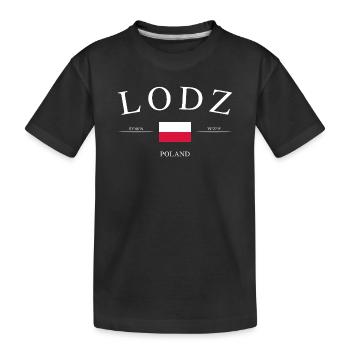 Łódź, Pologne – Souvenir et cadeau des Fêtes - T-shirt bio Premium Enfant - noir - Devant