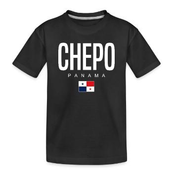 Chepo Panama Panamaer - Kinder Premium Bio T-Shirt - Schwarz - Vorne