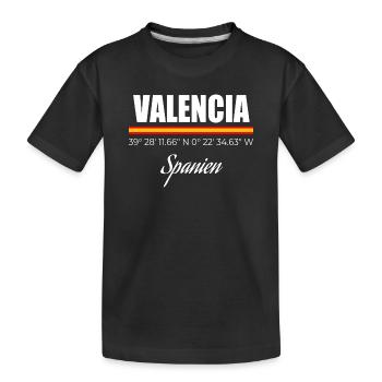 Valencia - Kids' Premium Organic T-Shirt - black - Front