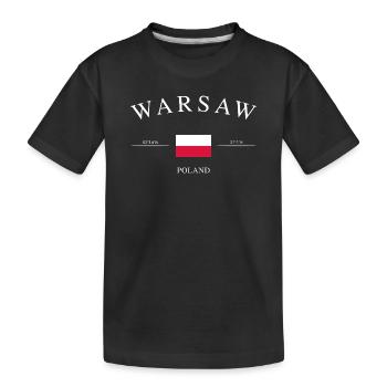 Varsovie, Pologne – Souvenir et cadeau de vacances - T-shirt bio Premium Enfant - noir - Devant