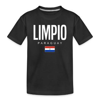 Limpio Paraguay Paraguayer - Kinder Premium Bio T-Shirt - Schwarz - Vorne