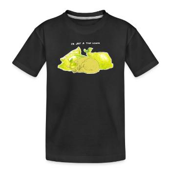 NUR EINE WINZIGE ZITRONE - Kinder Premium Bio T-Shirt - Schwarz - Vorne