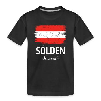 Sölden - Kinder Premium Bio T-Shirt - Schwarz - Vorne