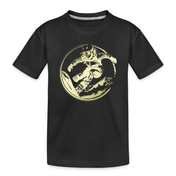 Snowboarder Silhouette - T-shirt bio Premium Enfant - noir - Devant