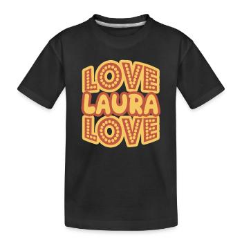Laura - Kinder Premium Bio T-Shirt - Schwarz - Vorne