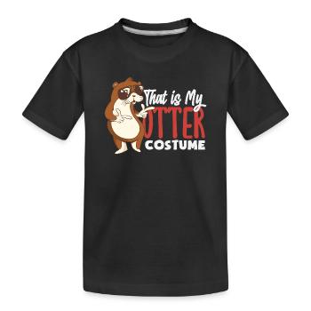 Seeotter Kostüm - Kinder Premium Bio T-Shirt - Schwarz - Vorne