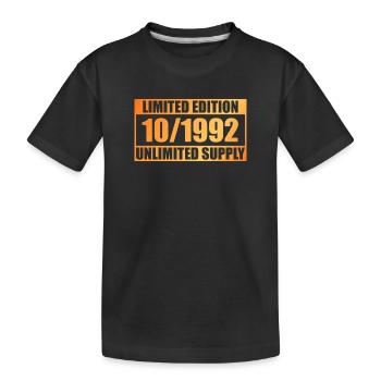 33e anniversaire Édition limitée - ꝏ Approvisionnement 10/1992 - T-shirt bio Premium Enfant - noir - Devant