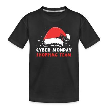 Cyber Monday shopping spree - Kids' Premium Organic T-Shirt - black - Front