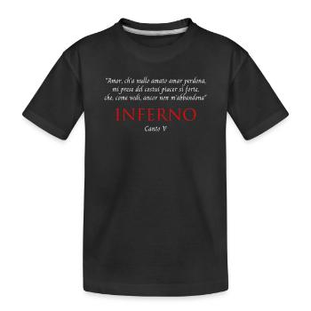 Inferno Canto V Divine Commedy Amor ch'ha nullo - Kinder Premium Bio T-Shirt - Schwarz - Vorne