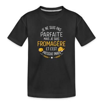 Ich bin nicht perfekt, aber ich bin ein Käser - Kinder Premium Bio T-Shirt - Schwarz - Vorne