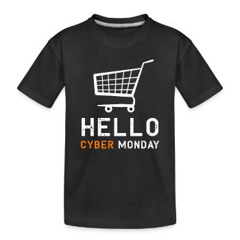 Cyber Monday shopping spree - Kids' Premium Organic T-Shirt - black - Front