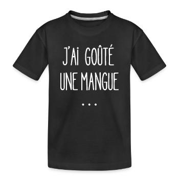 j'ai goûté une mangue - T-shirt bio Premium Enfant - noir - Devant