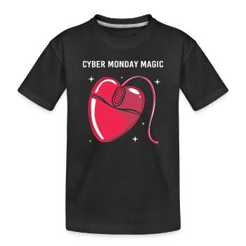 Cyber Monday shopping spree - Kids' Premium Organic T-Shirt - black - Front