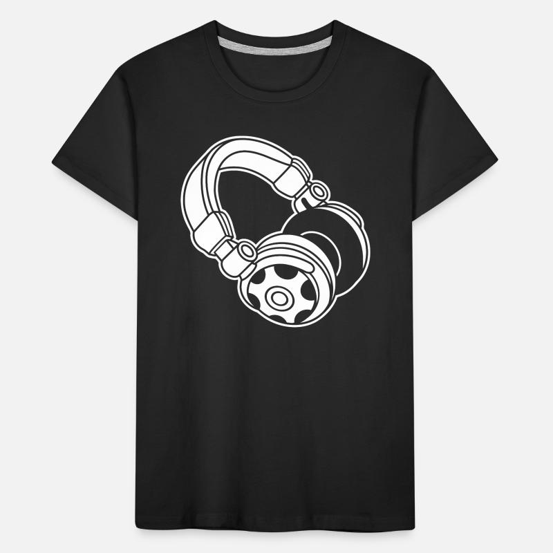 Kopfhörer Silhouette: DJ & Musik Vibes Kinder Premium Bio T-Shirt