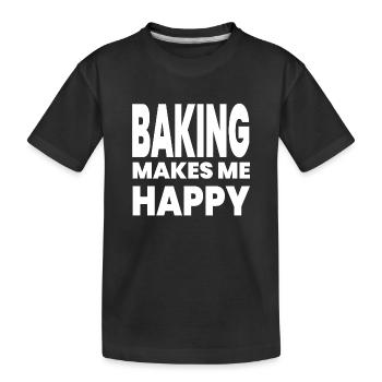 Bake - Kids' Premium Organic T-Shirt - black - Front