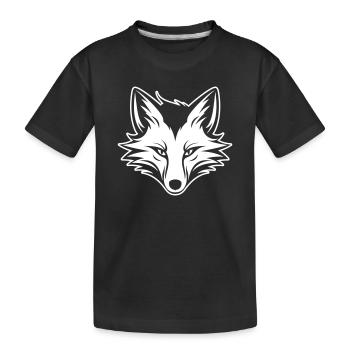 Tête de renard - T-shirt bio Premium Enfant - noir - Devant