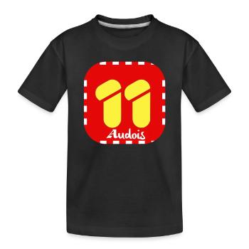 Audois Logo 11 - Kinder Premium Bio T-Shirt - Schwarz - Vorne