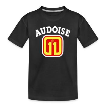 Audoise 11 Logo - Kinder Premium Bio T-Shirt - Schwarz - Vorne