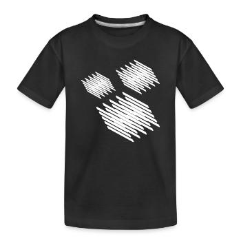 Design mit geometrischen Quadraten - Kinder Premium Bio T-Shirt - Schwarz - Vorne