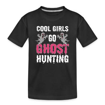 Fille Chasseur de fantômes - T-shirt bio Premium Enfant - noir - Devant